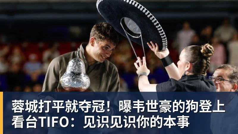 华体会体育蓉城打平就夺冠！曝韦世豪的狗登上看台TIFO：见识见识你的本事